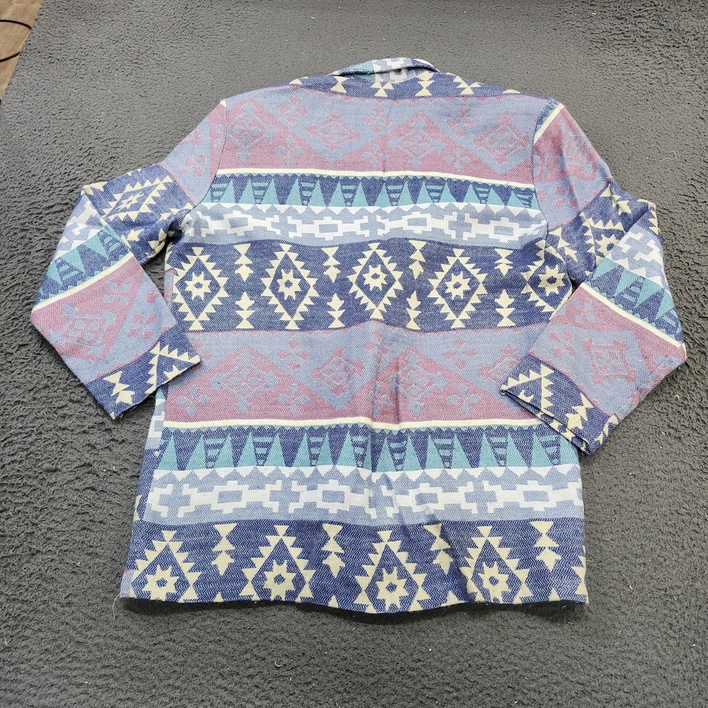 Vintage Judy Knapp Blazer Womens Medium Multicolor Southwestern Geometric Cotton - Picture 5 of 6